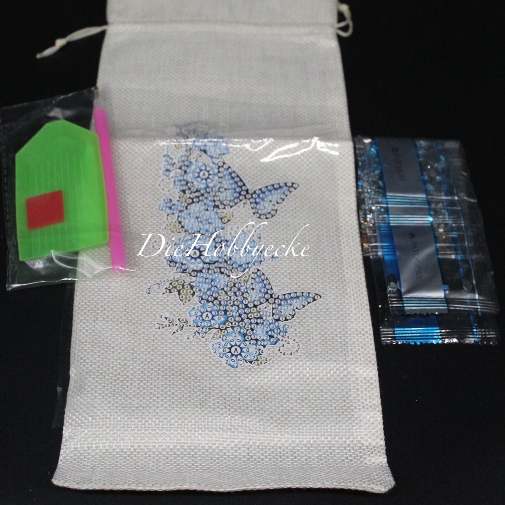 diamond painting Flaschentaschen Schmetterling
