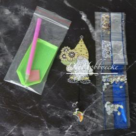 diamond painting Lesezeichen Wichtel