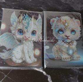 Diamond Painting Notizheft Drache oder Baby Loewe