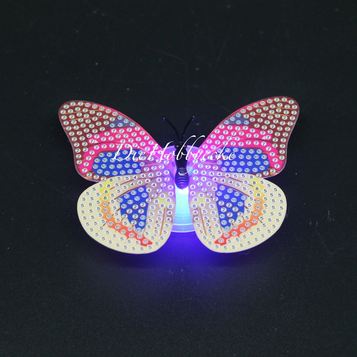 Diamond Painting bunte leuchtende Schmetterlinge