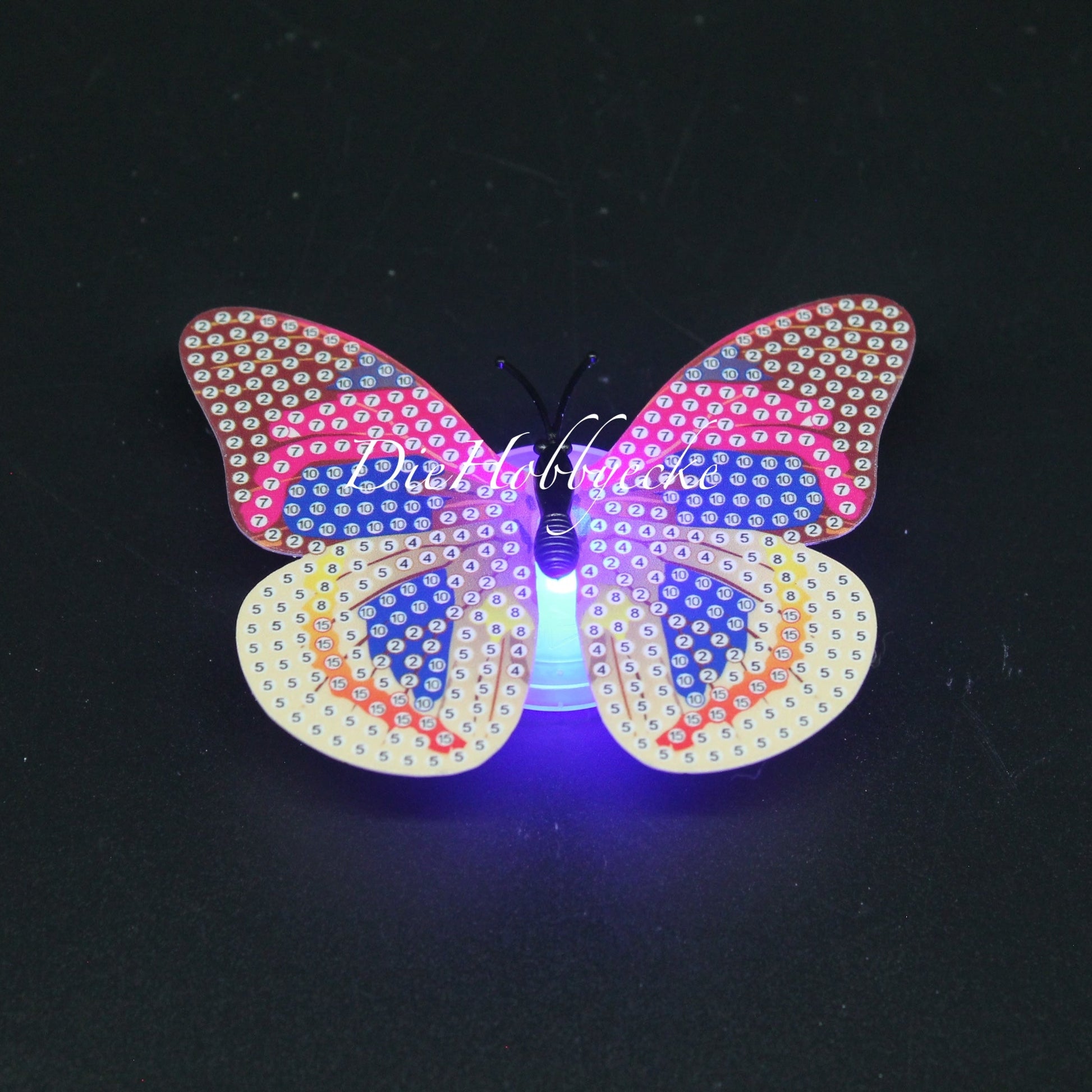 Diamond Painting bunte leuchtende Schmetterlinge