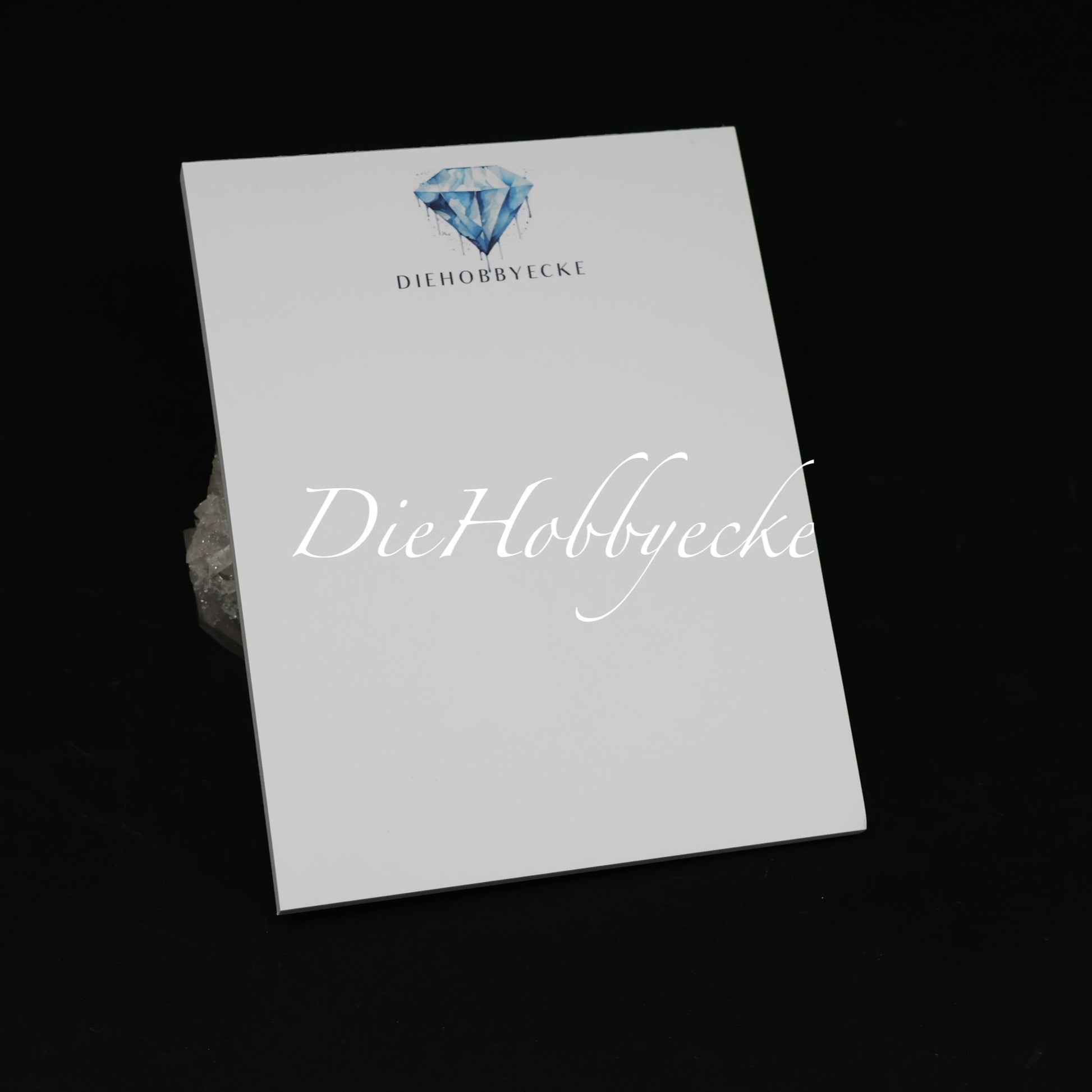 Diamond Painting Notizblock mit DieHobbyecke-Logo
