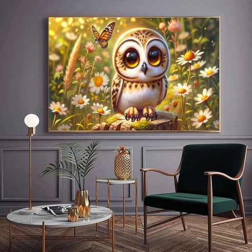 Diamond Painting KI-Künstlerbild Zwergohr Eule