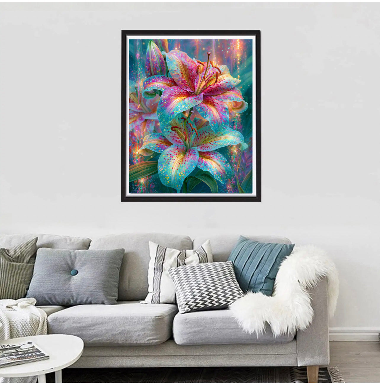 Diamond Painting Bild Lilien im Farbrausch