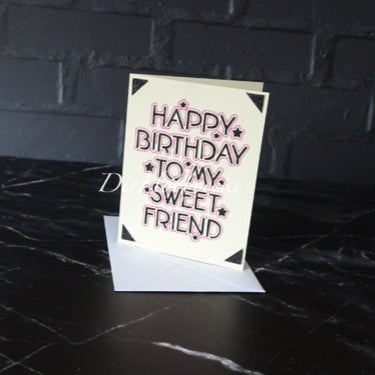 DieHobbyecke Geschenkkarte Geburtstag sweet friend 
