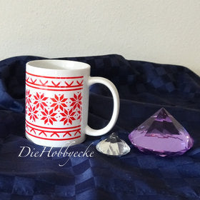 DieHobbyecke rote Tasse Weihnachtsstern