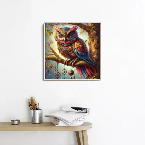 Diamond Painting Ki-Künstlerbild Eule