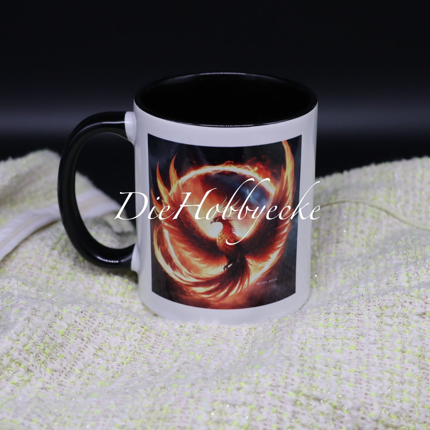 Künstlertasse Feuer-Phoenix
