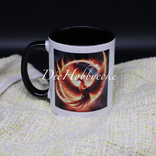Künstlertasse Feuer-Phoenix